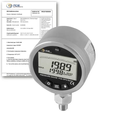 Manometer Pce Dpg Ica Incl Iso Calibration Certificate Pce