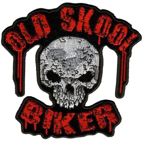 Hot Leathers X In Old Skool Biker Patch Black Red Walmart