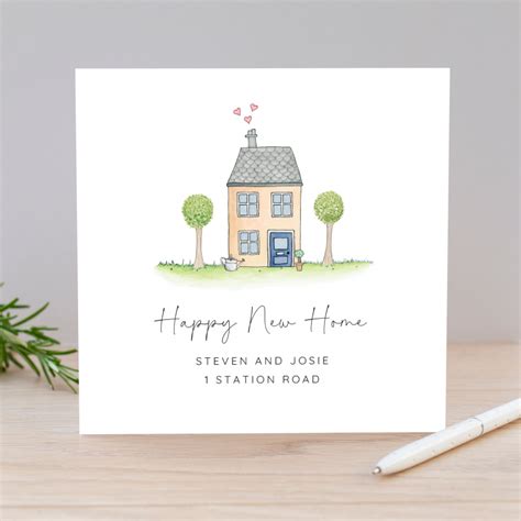Personalised New Home Cards Happy New House Card Just For Cards