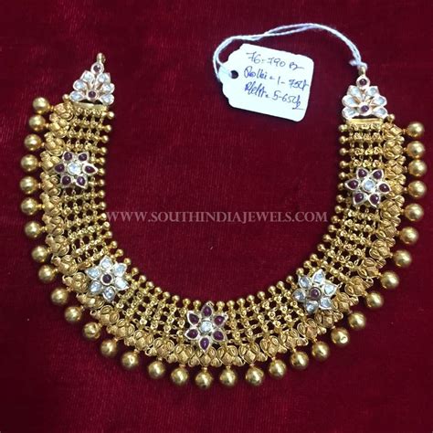 Gold Antique Choker From Balaji Gems Jewellery South India Jewels