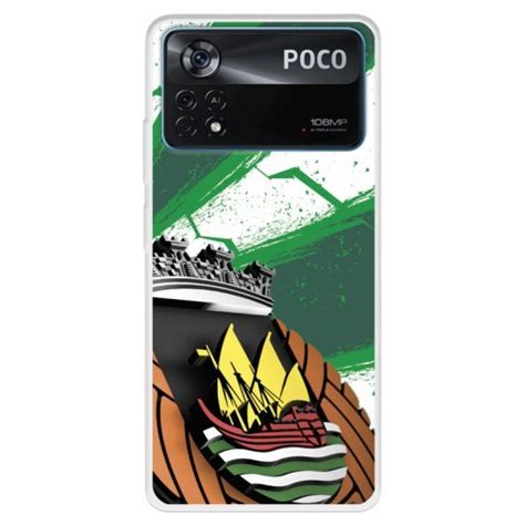 Funda Para Xiaomi Poco X Pro Del Escudo Fondo Verde Y Blanco