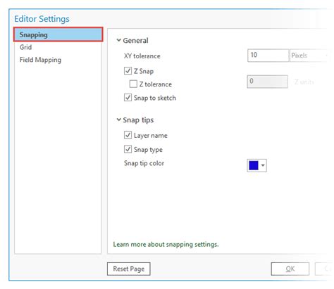 Change Snapping SettingsArcGIS Pro Documentation