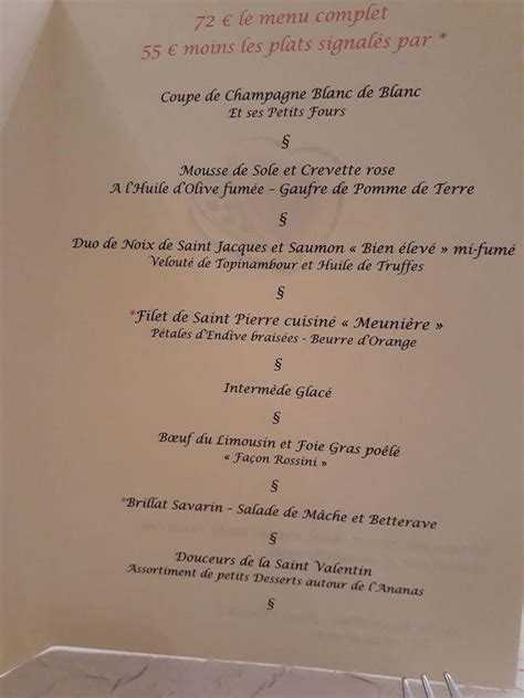 Menu Au Le Rendez Vous Des Gourmets Restaurant Bracieux