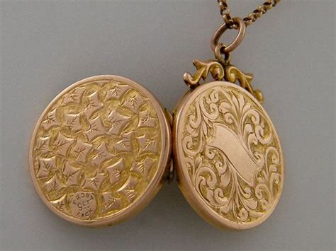 Antique Locket 9k Gold Heart Locket Necklace Victorian Etsy Antique Gold Locket Antique