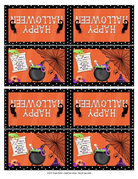 Halloween Treat Bag Toppers Free Printable Printable Word Searches