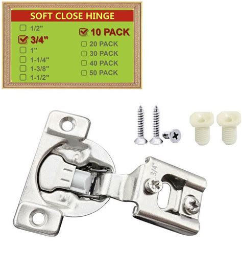 Stianc Face Frame Soft Close 105° Compact Kitchen Cabinet Hinge 34 Overlay 10p Ebay