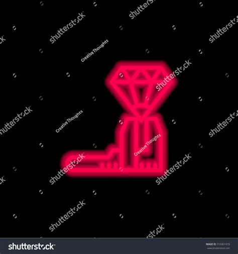 Diamond Red Glowing Neon Ui Ux Stock Vector Royalty Free 710361979 Shutterstock