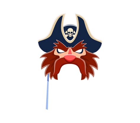 Pirate Mask For Photo Booth Or Carnival Masquerade 49103809 Vector Art