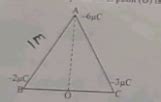 ABC Is Equilateral Triangle Of Side 1 M Charges Are Placed Its Corners