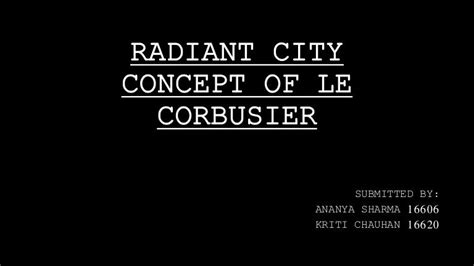 Radiant city concept of le corbusier