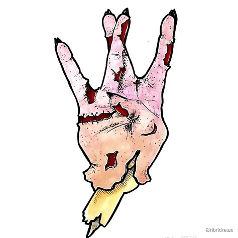 "Zombie Hand Westside Gang Sign" by Bribridraws | Redbubble