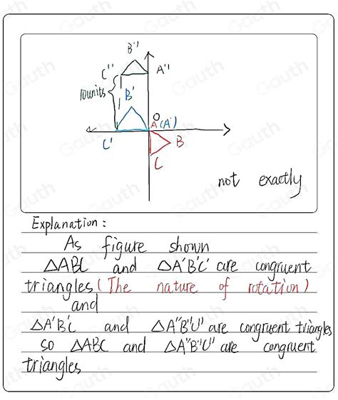 Solved Triangle Abc Is Rotated About The Origin By To Form The