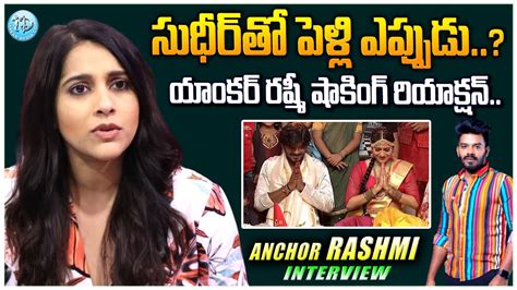 Anchor Rashmi About Sudheer Jabardasth Rashmi Interview Sudheer