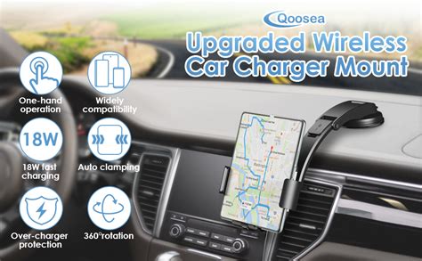 Qoosea Dual Coils Fast Wireless Car Charger For Z Fold 5 4