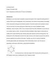 Orgo Lab 3 Pdf Lormisha Clairvil Organic Chemistry 4LM Lab 3