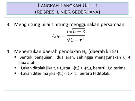 Ppt Statistik Pertemuan Minggu Ke Pengujian Hipotesis Regresi Linier