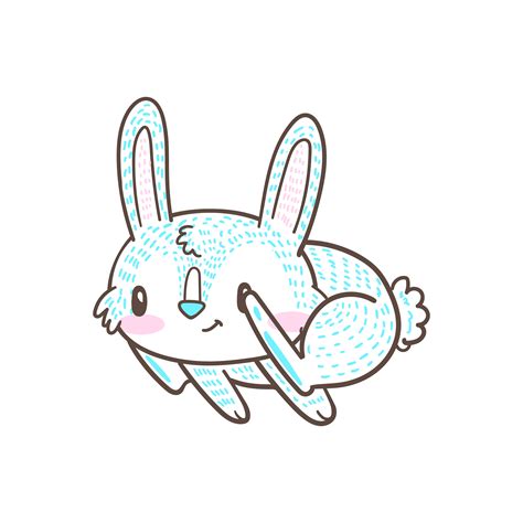 Cute Little Bunny And Rabbit Cartoon Doodle Vector 556064 Vector Art At