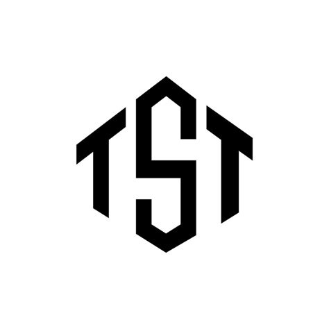 TST letter logo design with polygon shape. TST polygon and cube shape ...