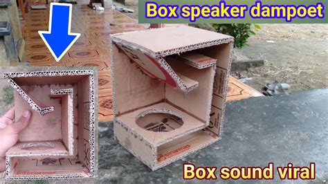 Cara Membuat Box Speaker Inch Model Damput Dari Kardus Youtube