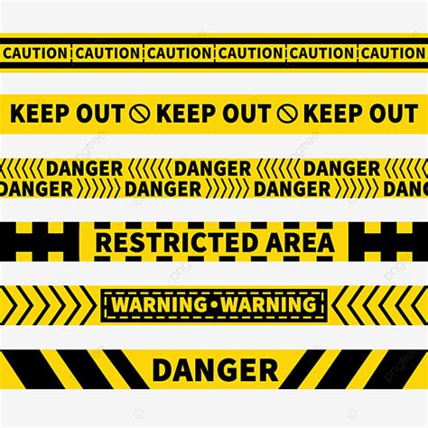 Yellow Warning PNG Image Yellow And Black Warning Lines Yellow Cordon