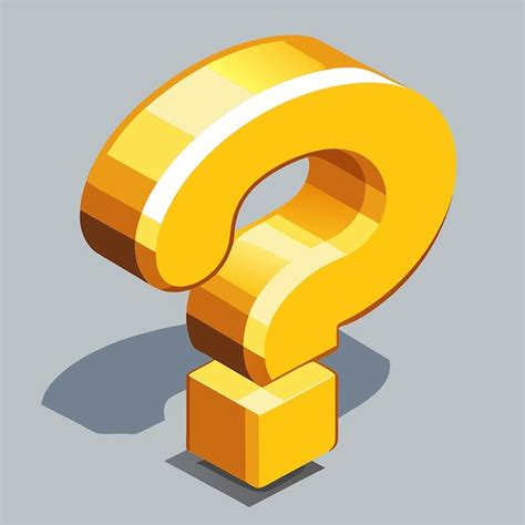 3d Realistic Yellow Question Mark Vector Illustration Exclamations And