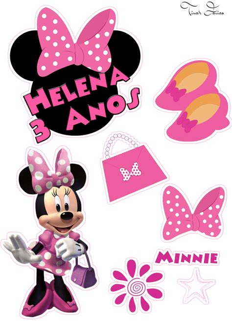 Pin By Tinahfarias On Topper De Bolo Minnie Mouse Birthday Mickey