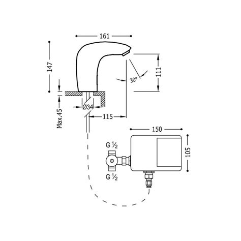 Grifo Electr Nico Lavabo Mezclador Trestronic