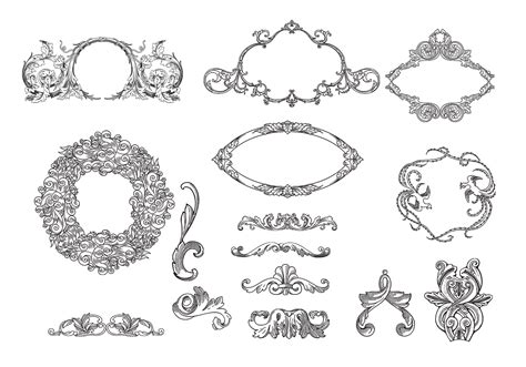 Etched Frames Ornament Brush Pack Free Photoshop Brushes At Brusheezy