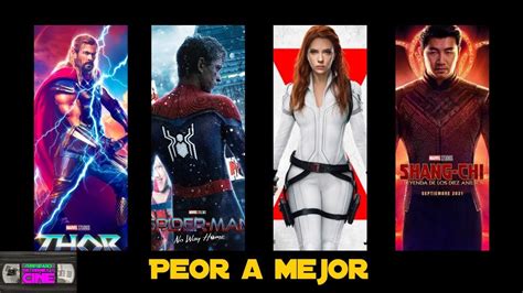 Películas de Marvel Fase 4 de Peor a Mejor Ranking YouTube