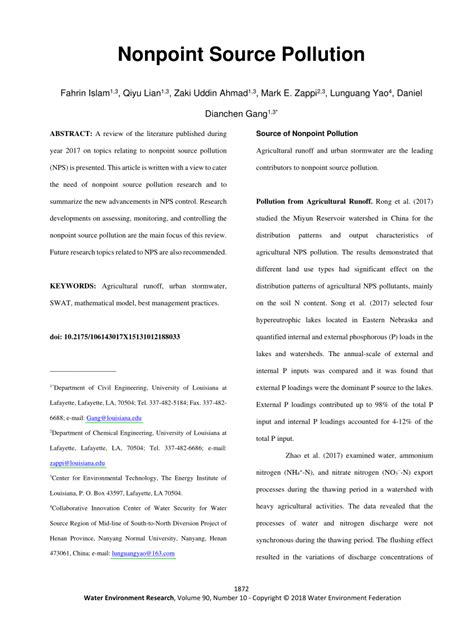 (PDF) Nonpoint Source Pollution