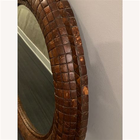 Maitland Smith Beveled Edge Round Mirror Aptdeco