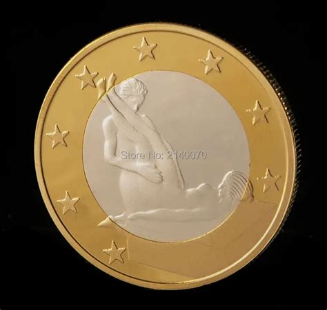 New Arrived Funny Sex Souvenir Coins Replica Gold Coin Classic Euro