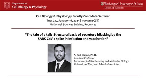 CB P Faculty Candidate Seminar S Saif Hasan PhD RESCHEDULED Cell