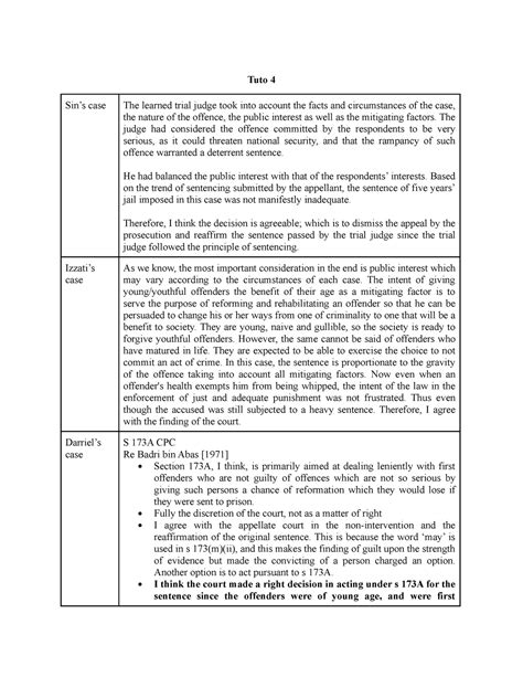 Cpc Tuto 4 Summary Compilation Of Case Summaries For The Topic Of