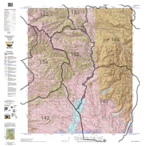 Huntdata Wyoming Game Concentration Map For Mule Deer Unit 162 By Huntdata Llc Avenza Maps