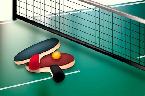 Free Vector Realistic Table Tennis Background Theme