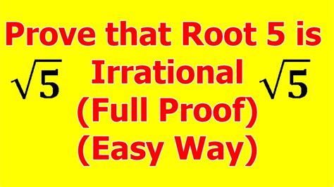 Is The Square Root Of 5 Irrational Unveiling The Mysteries Of Numbers