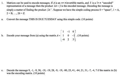 How To Encode A Message Using Matrices Idealfer