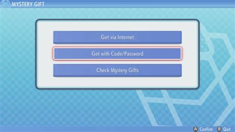 Pokemon Brilliant Diamond Mystery Gift Codes Mint Condition