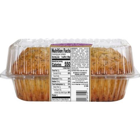 Fred Meyer Bakery Poppy Seed Muffins 4 Pc 18 Oz Fred Meyer