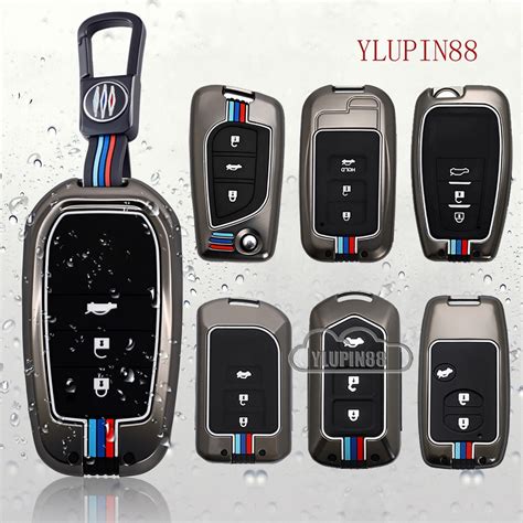 Car Key Case Cover Metal Shell Car Auto Smart Key Fob Keychain Holder