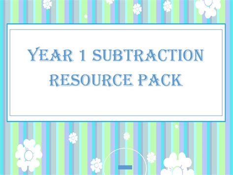 Game-Based Subtraction Pack for Year 1 | Teaching Resources