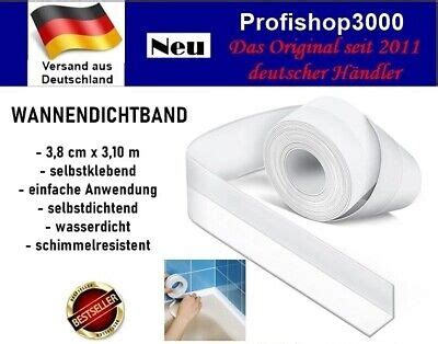 Wannendichtband breit 3 8cm Dichtband Fugenband Dusche Wanne Küche