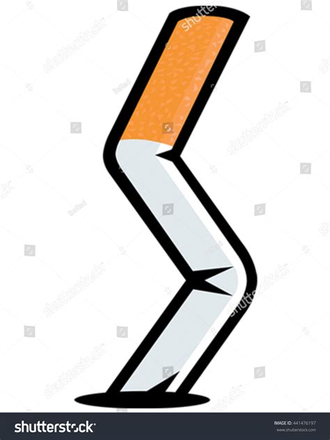 Stop Smoking Vector Illustration Stubbing Out Stock Vector Royalty