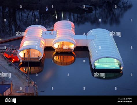 badeschiff bathing ship stock photo alamy