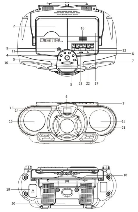 EMERSON EPB3002 Bluetooth CD Radio Boom Box Instruction Manual