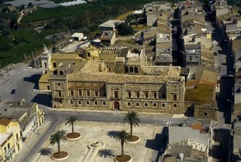 Fotografia Vista Aerea Del Castello Biscari Di Acate Sicilia Italia