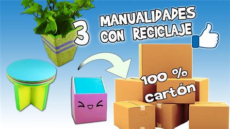 Ideas Con Cartón 18 Manualidades Con Reciclaje Ecobrisa Youtube