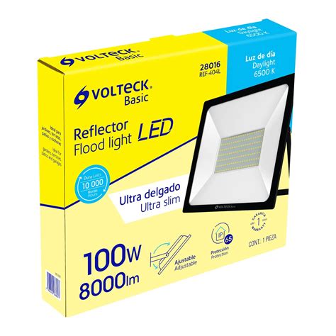 Reflector Ultra Delgado Led W Luz De D A Volteck Basic