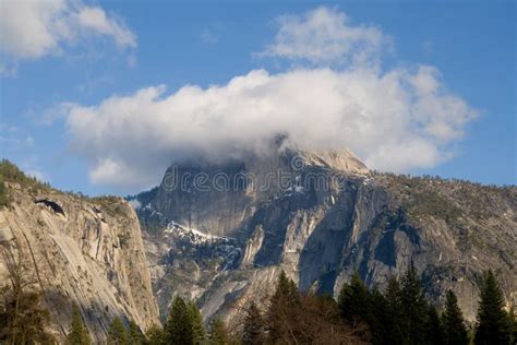 Half Dome Covered In Fog In Yosemite National Park Picture Image 4302453